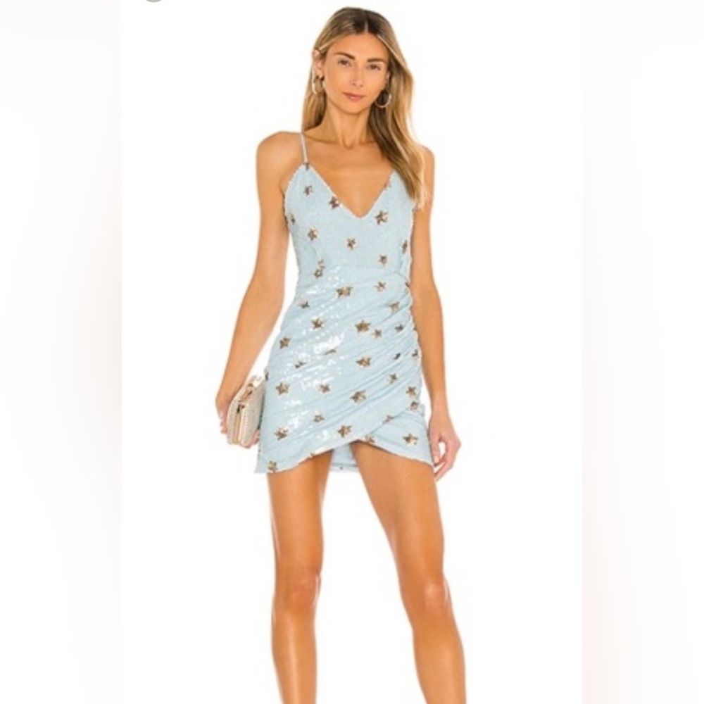 SUPERDOWN x Revolve | Dina Sequin Star Print Mini Dress Party